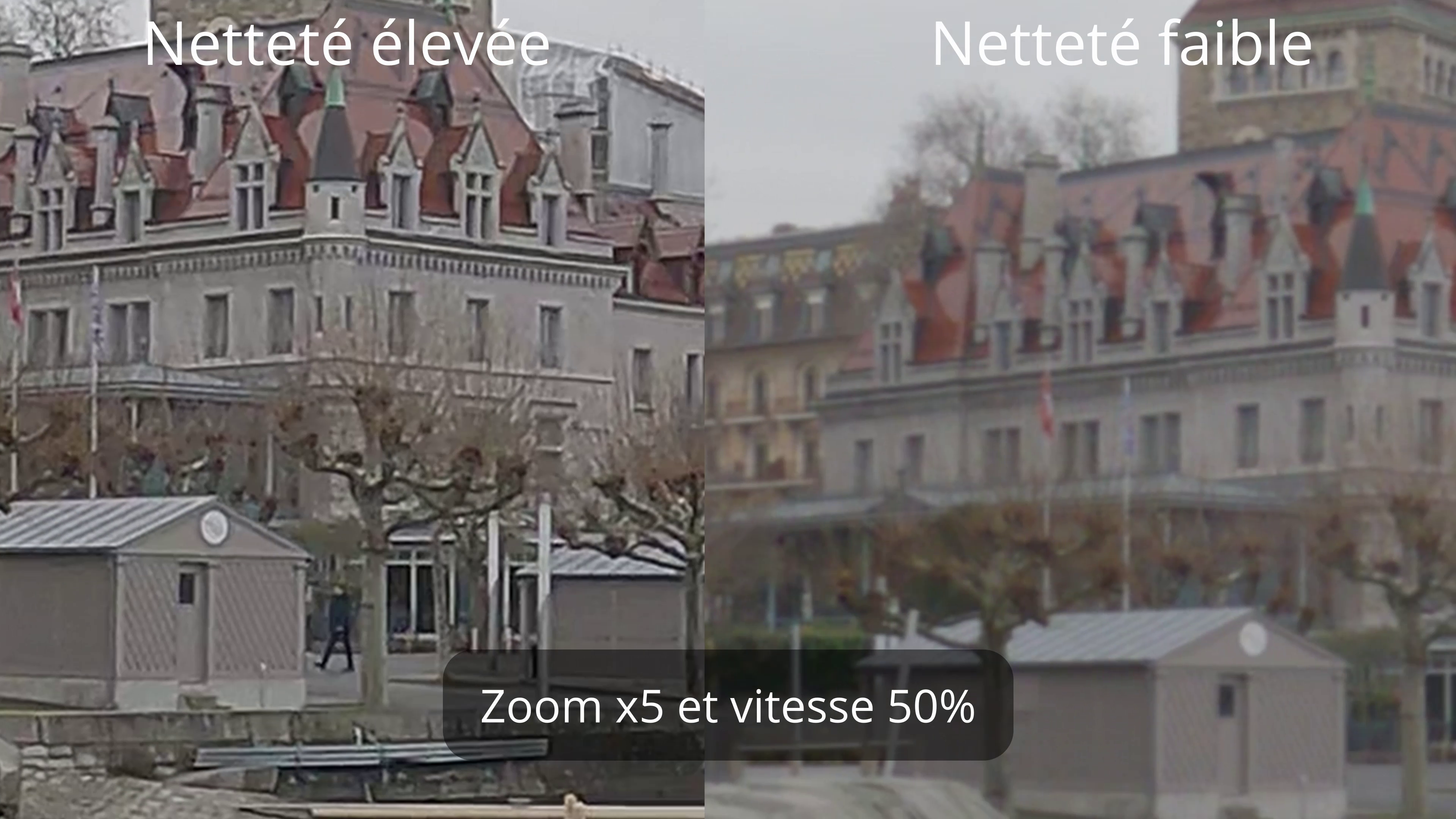 Gopro réglage nettete - std vs faible